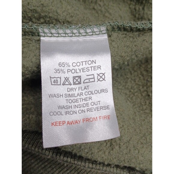 London England Hoodie Unisex Sz M Olive Green Flag - Picture 6 of 6
